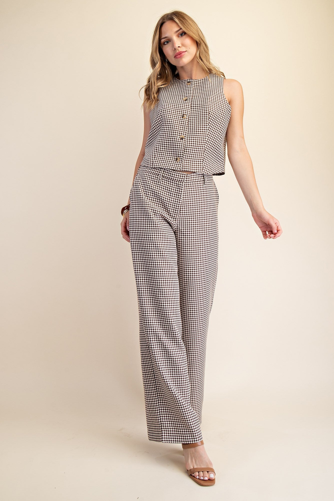 Heritage Houndstooth Vest Top
