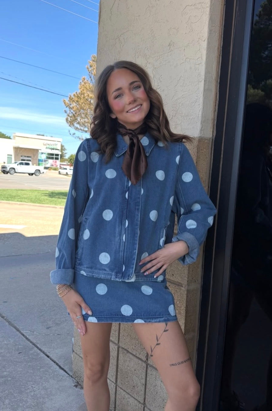 Denim Dots Skirt