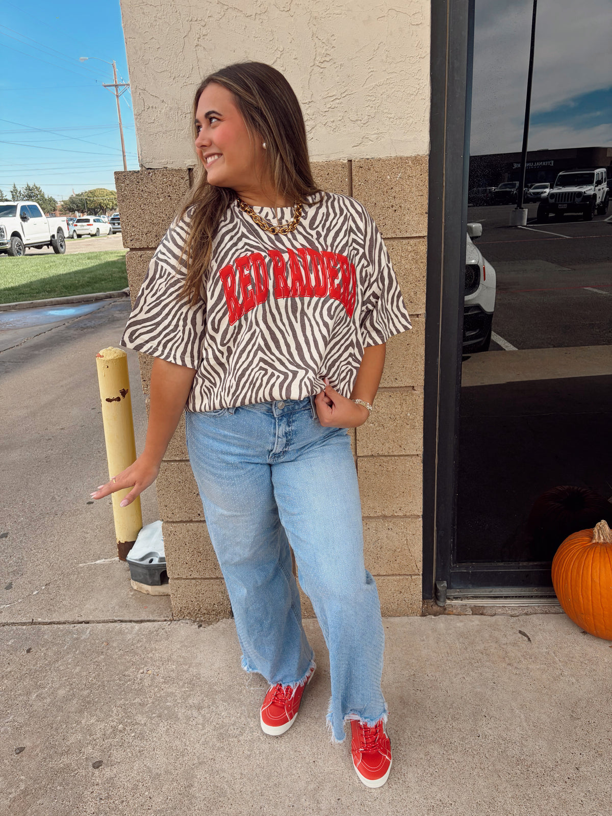 Red Raider Zebra Tee