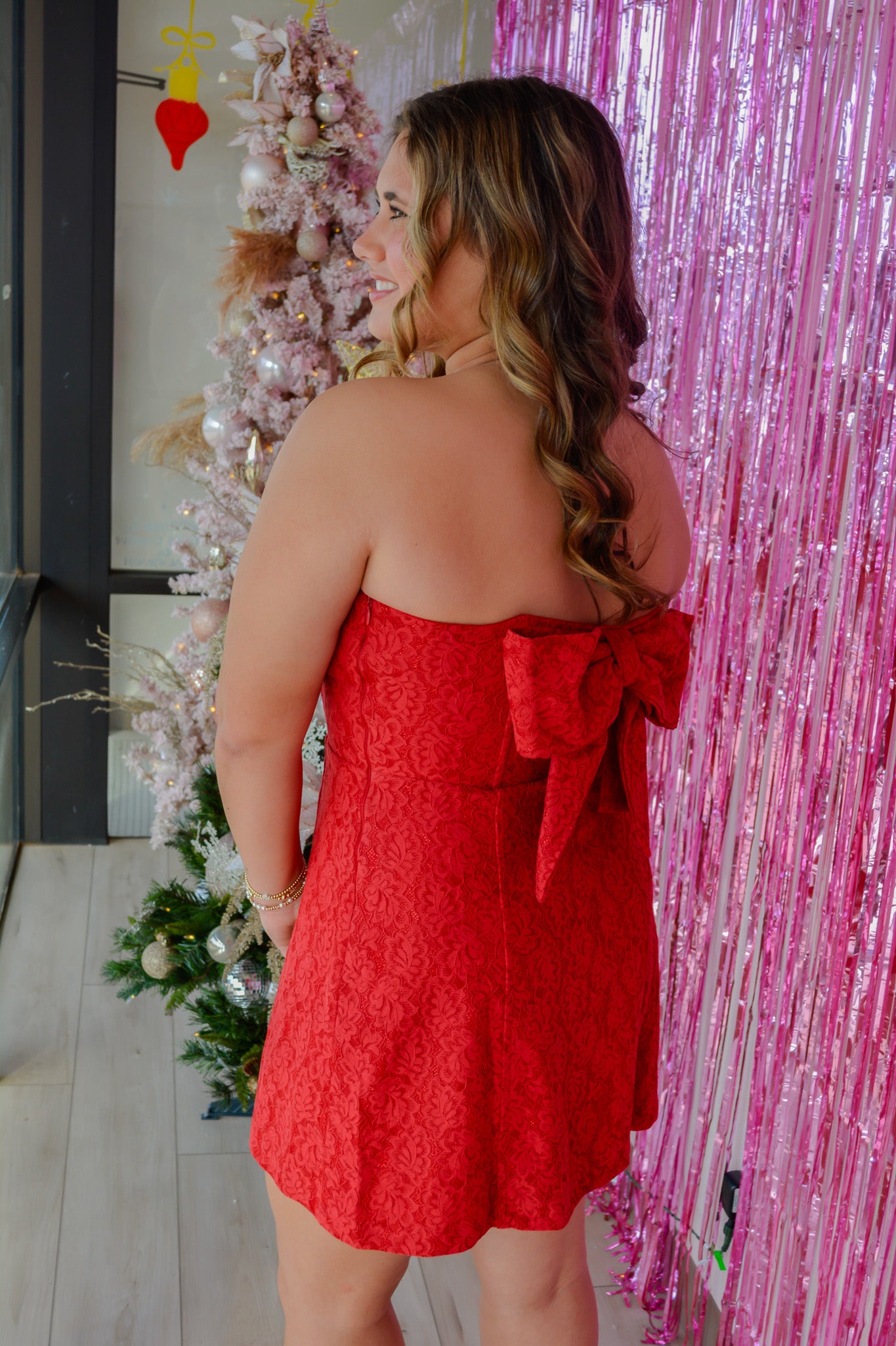 The Scarlet Affair Bow Dress