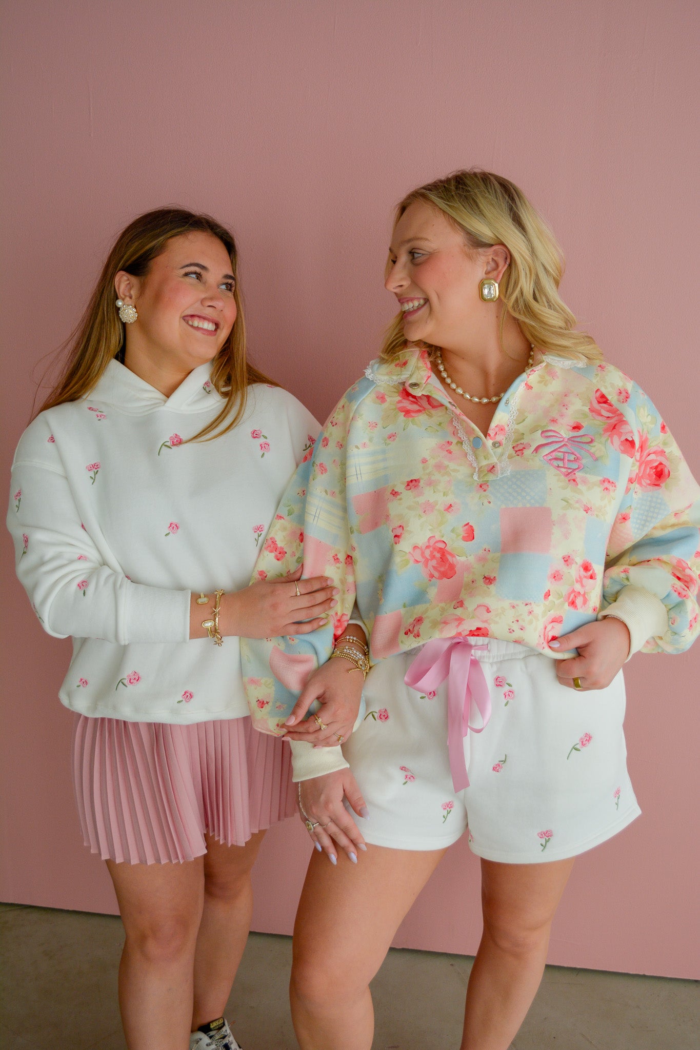 Brianna Cannon - Floral Fleece Shorts - Torque Fashion