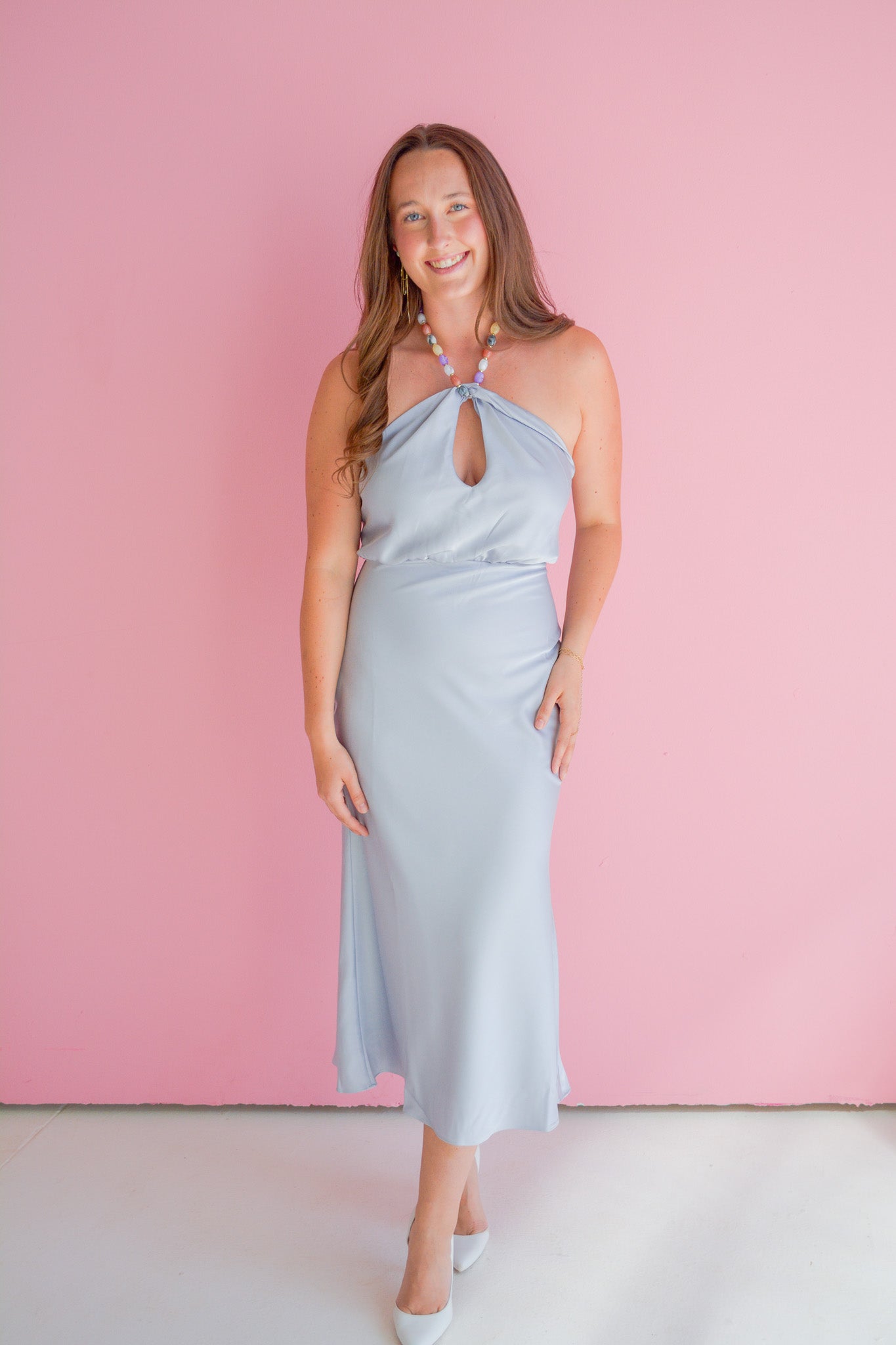 Starlight Halter Neck Midi Dress Medium