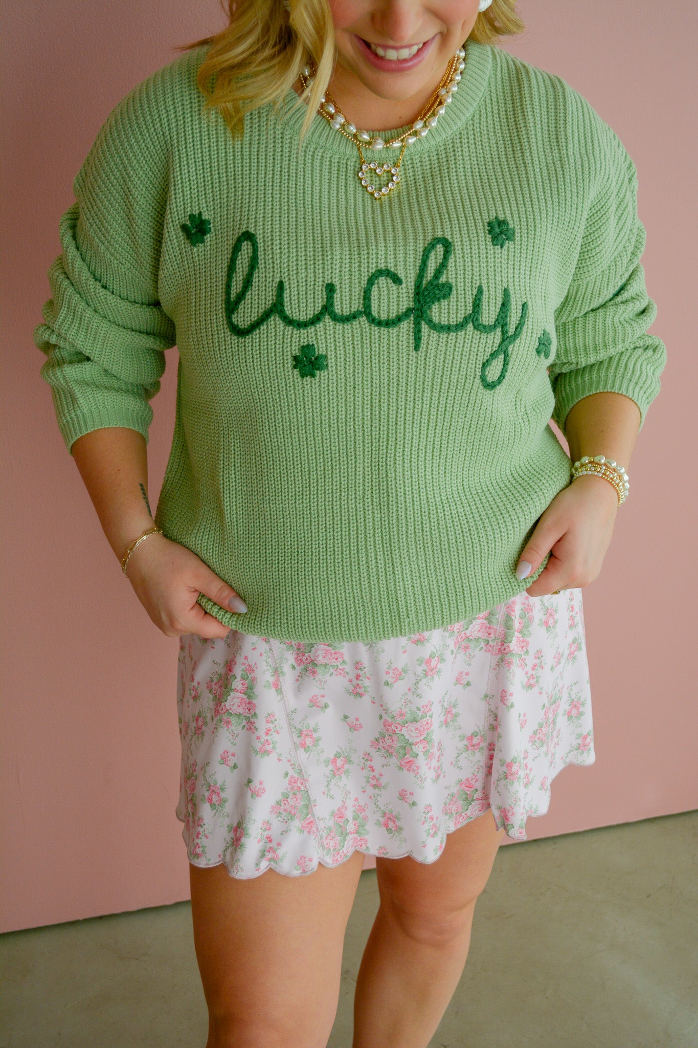 Shamrock Kisses Sweater - Torque Fashion