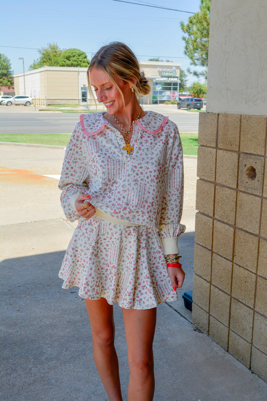 Ditsy Florals Top - Pink