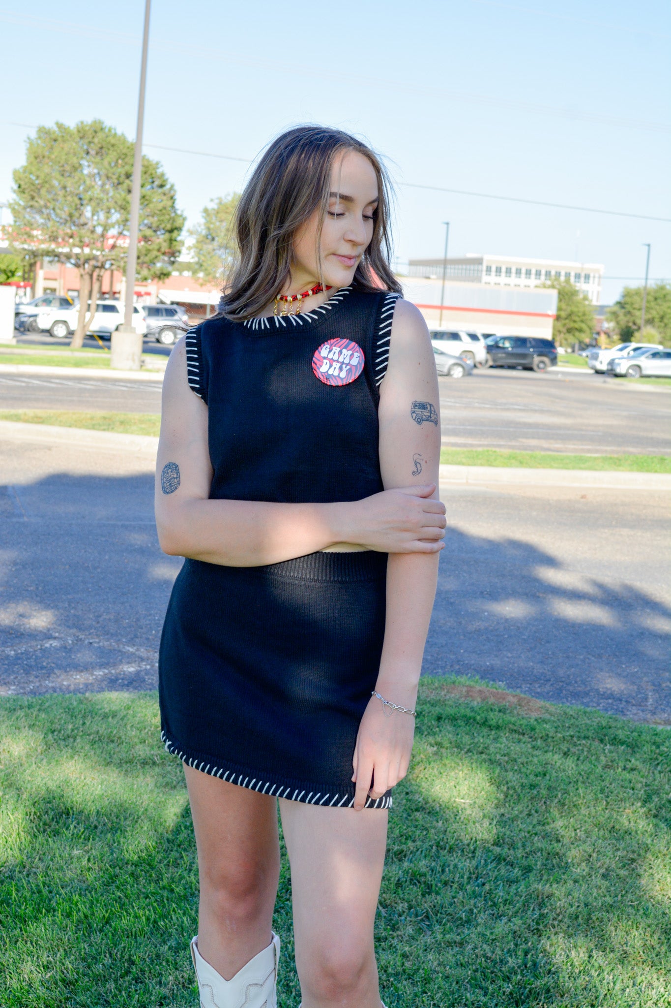 The Crossline Knit Skirt