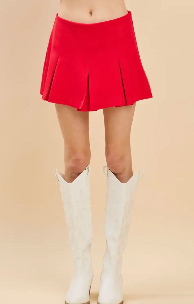 Baby Pink Victory Red Set featuring a stylish red top and matching bottoms, displayed on a neutral background.