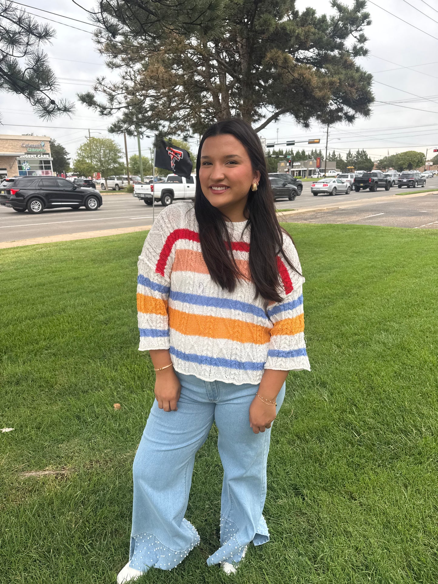 Falling for Stripes Top