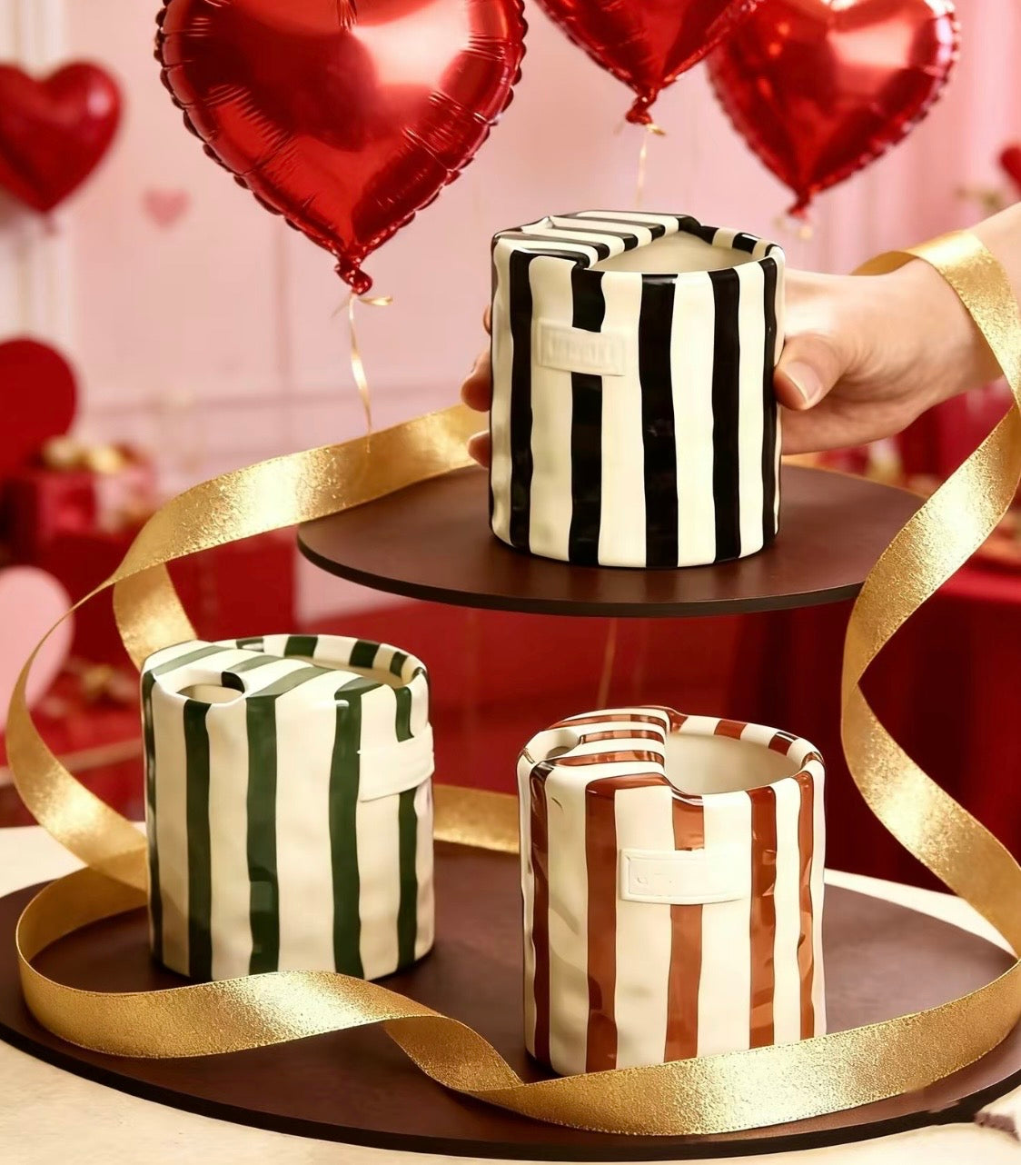 Striped Coffee Cup - Torque Fashion