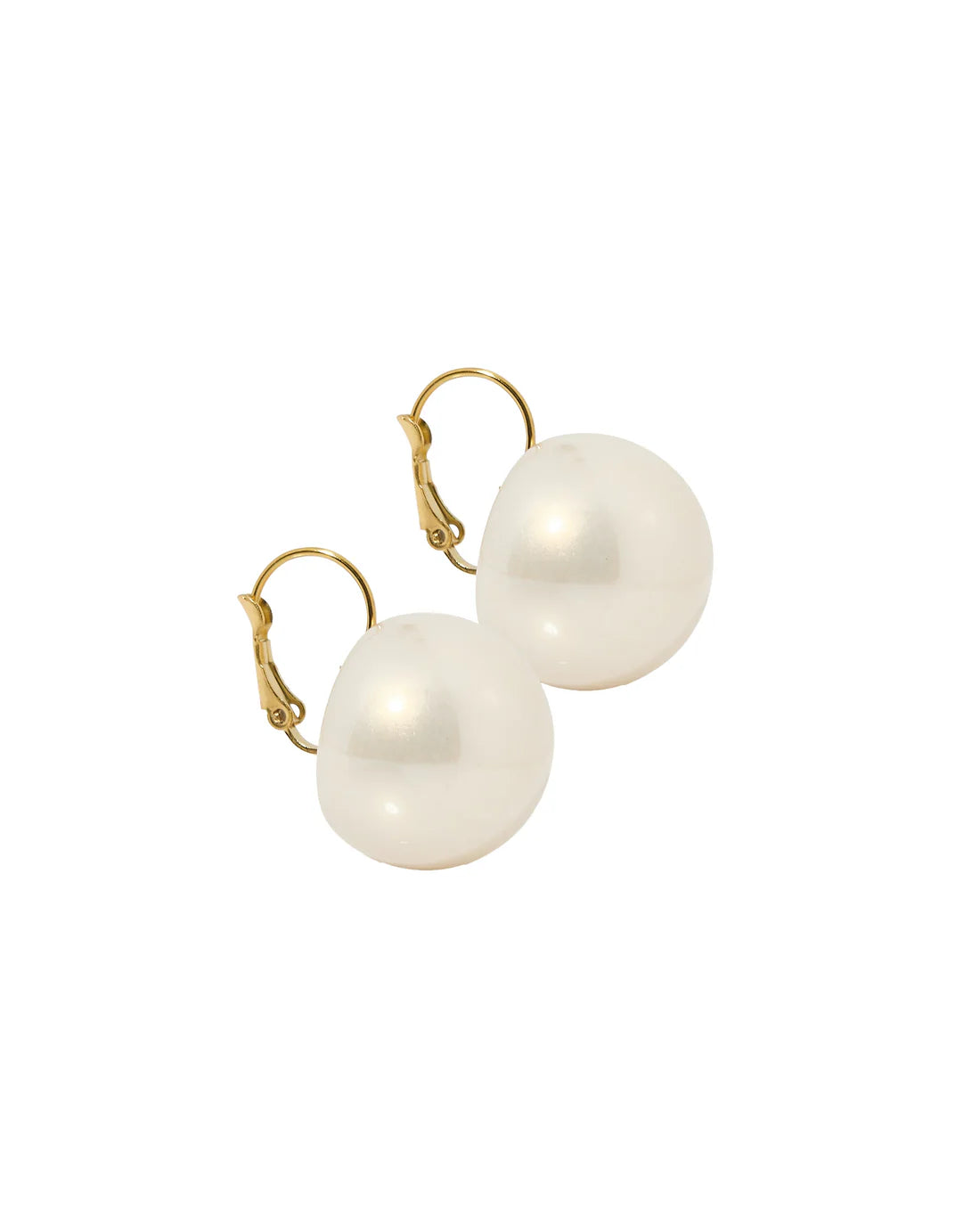 Linny Co. Mary Pearl statement earrings featuring large pearl accents and intricate metal detailing, stylish and elegant jewelry accessory