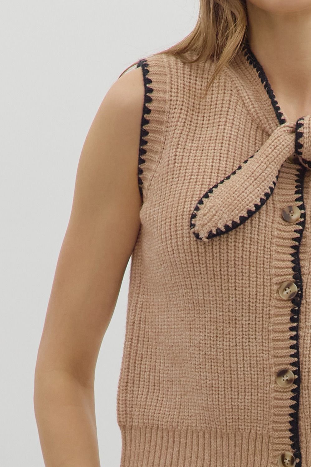 Knots & Needles Top - TAUPE