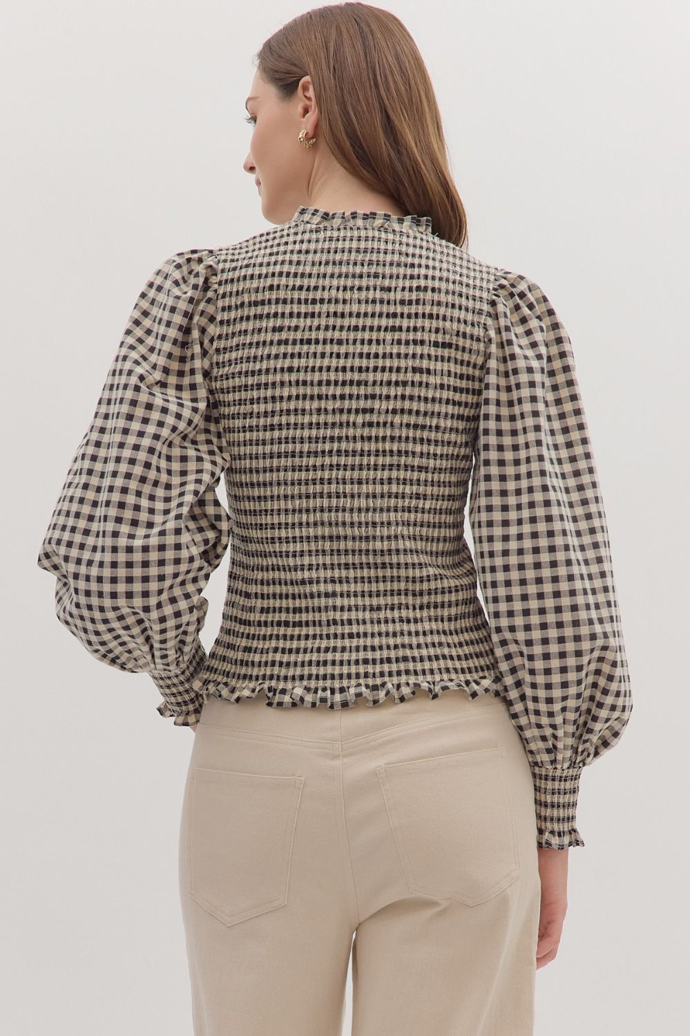 Gingham & Grace Top