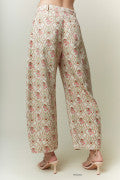 Floral Flair Barrel Jeans