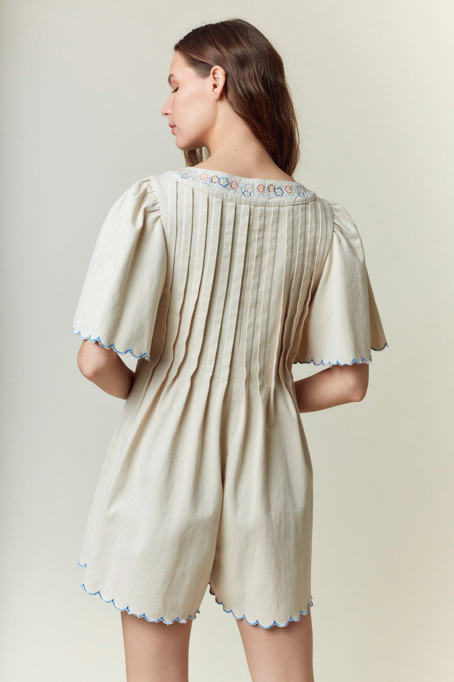 Embroidered Elegance Romper