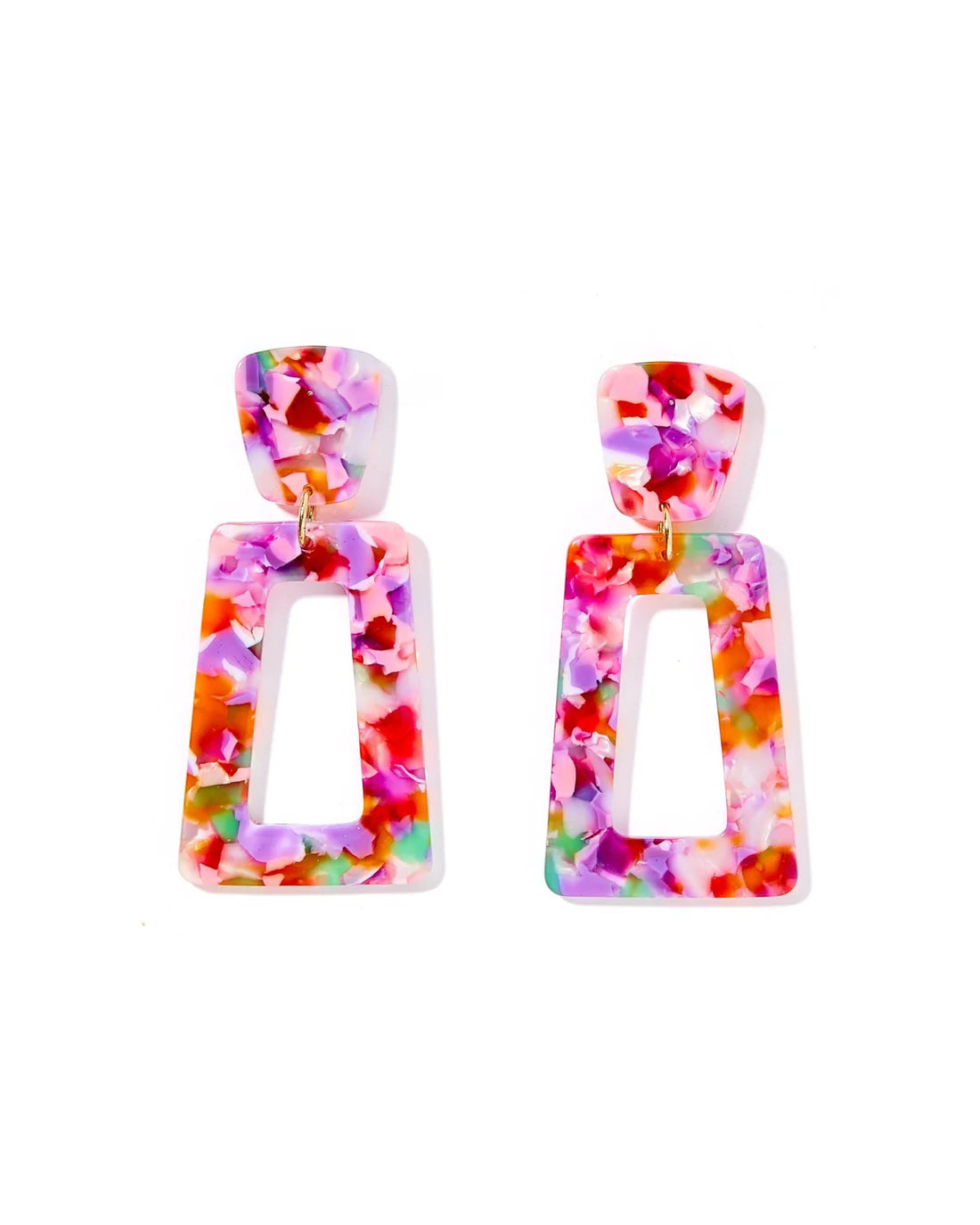 Linny Co. - Kennedy Statement Earrings - Pink Multi