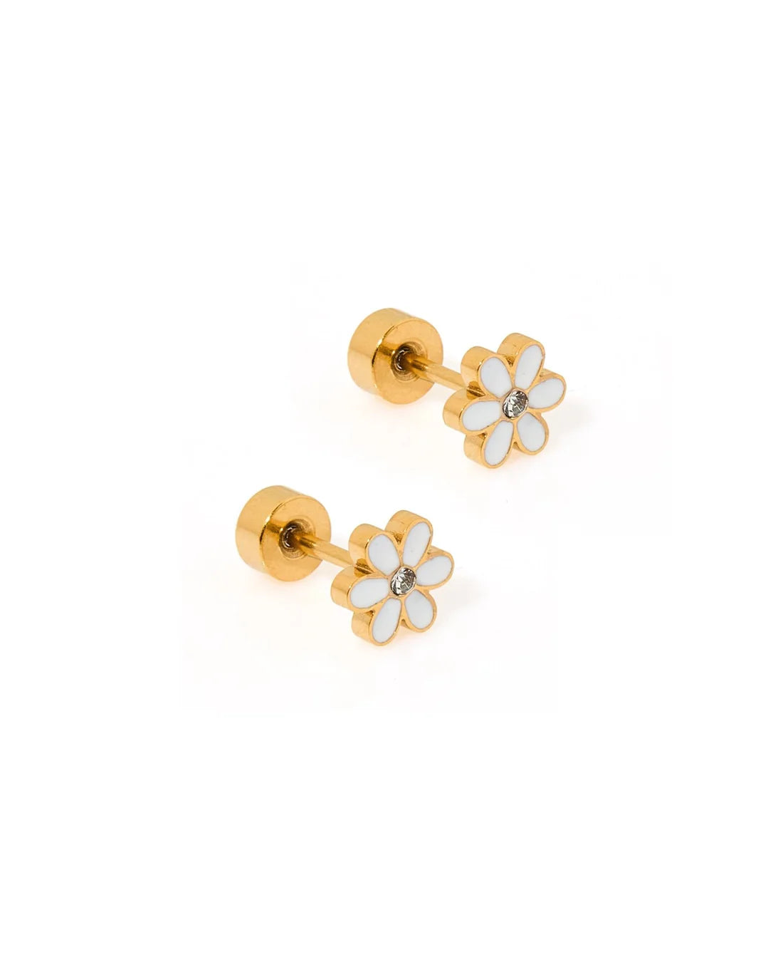 Linny Co. - Screwback Studs - Alli in White