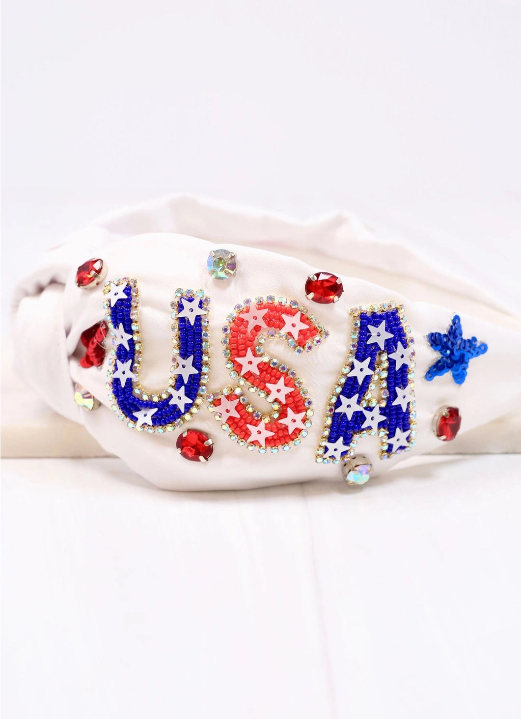 USA Beaded Headband
