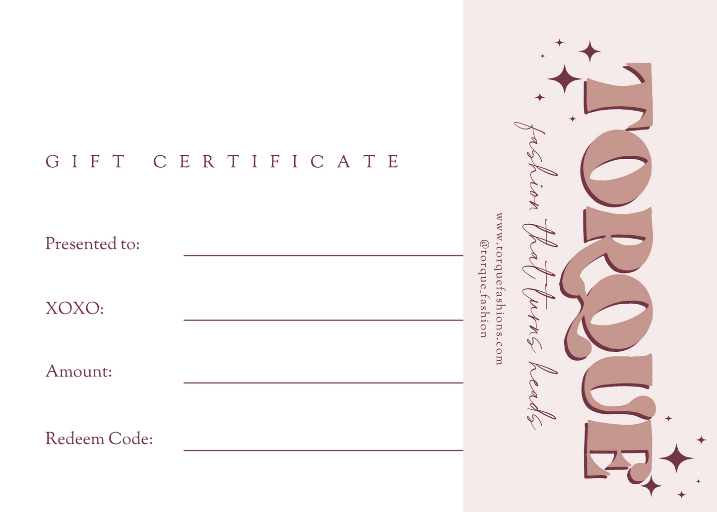 Torque Gift Card - Torque Fashion