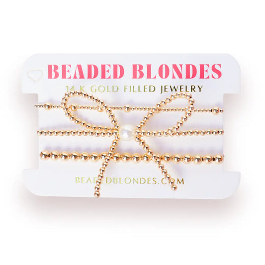 June+Bow+5mm Stack - Beaded Blondes - Torque Fashion