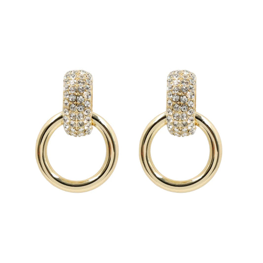 Brianna Cannon - Crystal and Gold Knocker Earrings