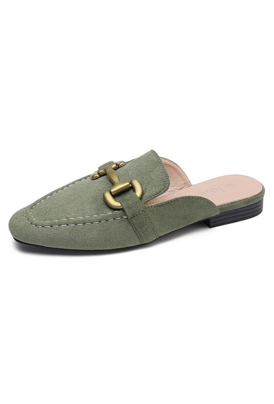 Golden Hour Suede Mules