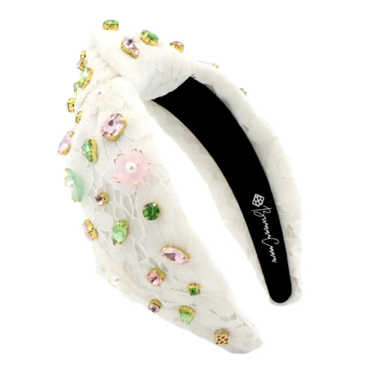 BRIANNA CANNON - White Lace Fresh Blossom Headband - Torque Fashion