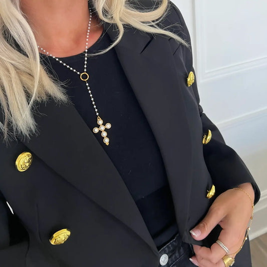 The Lariat Cross Necklace