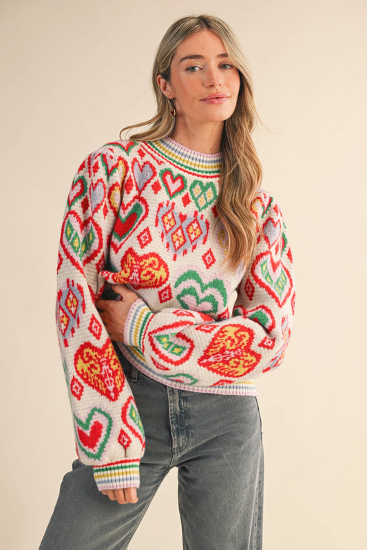 Cozy Hearts Sweater