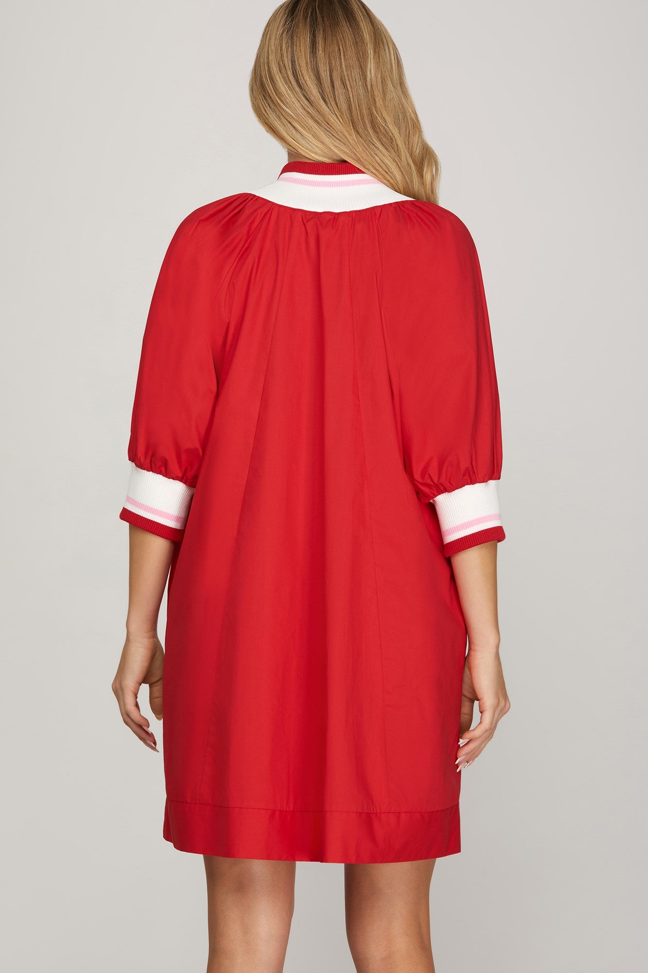 Sunday Stroll Half-Zip Mini Dress