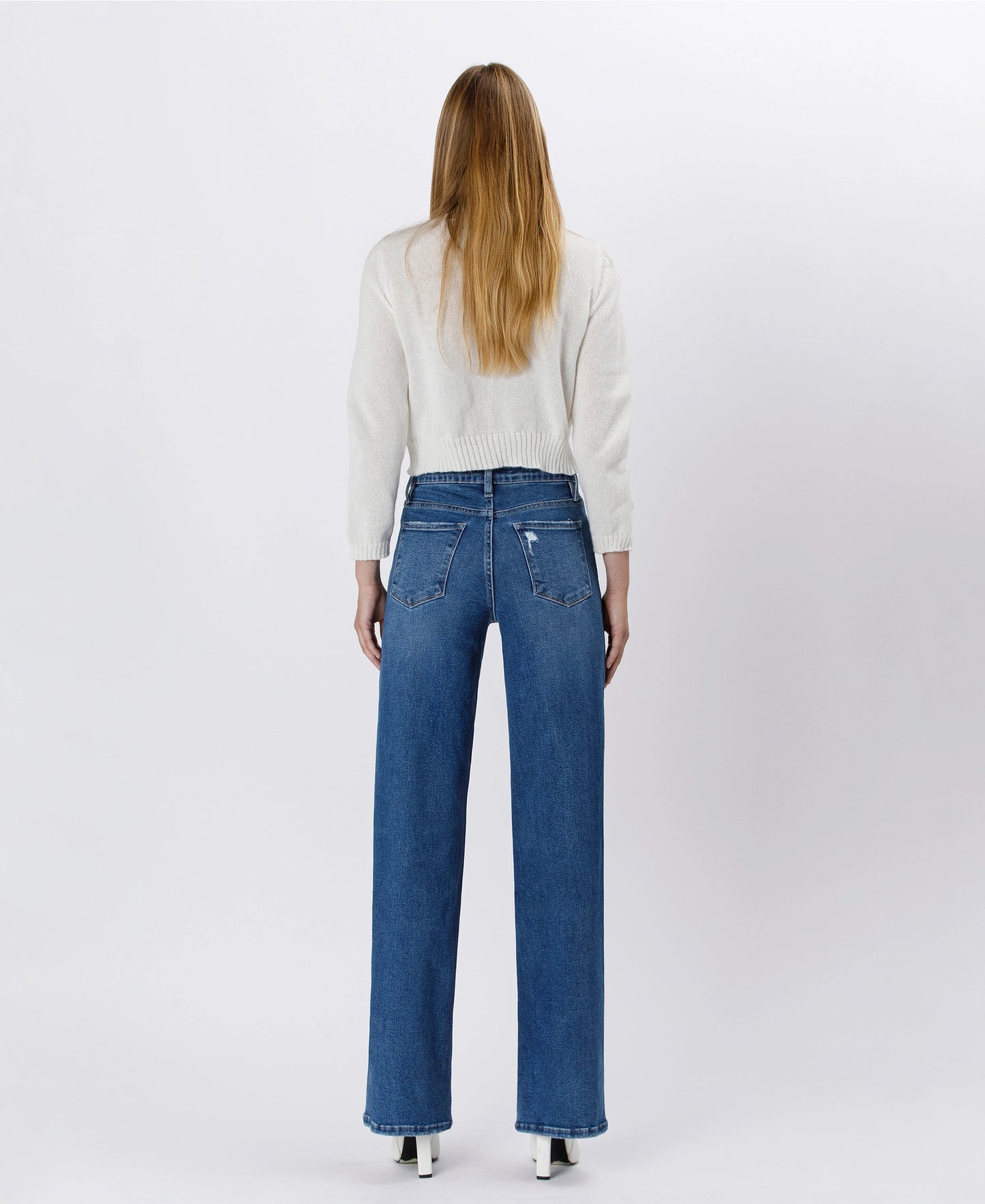 Vervet Nicest Tummy Control 90's Super High Rise Wide Leg Jeans