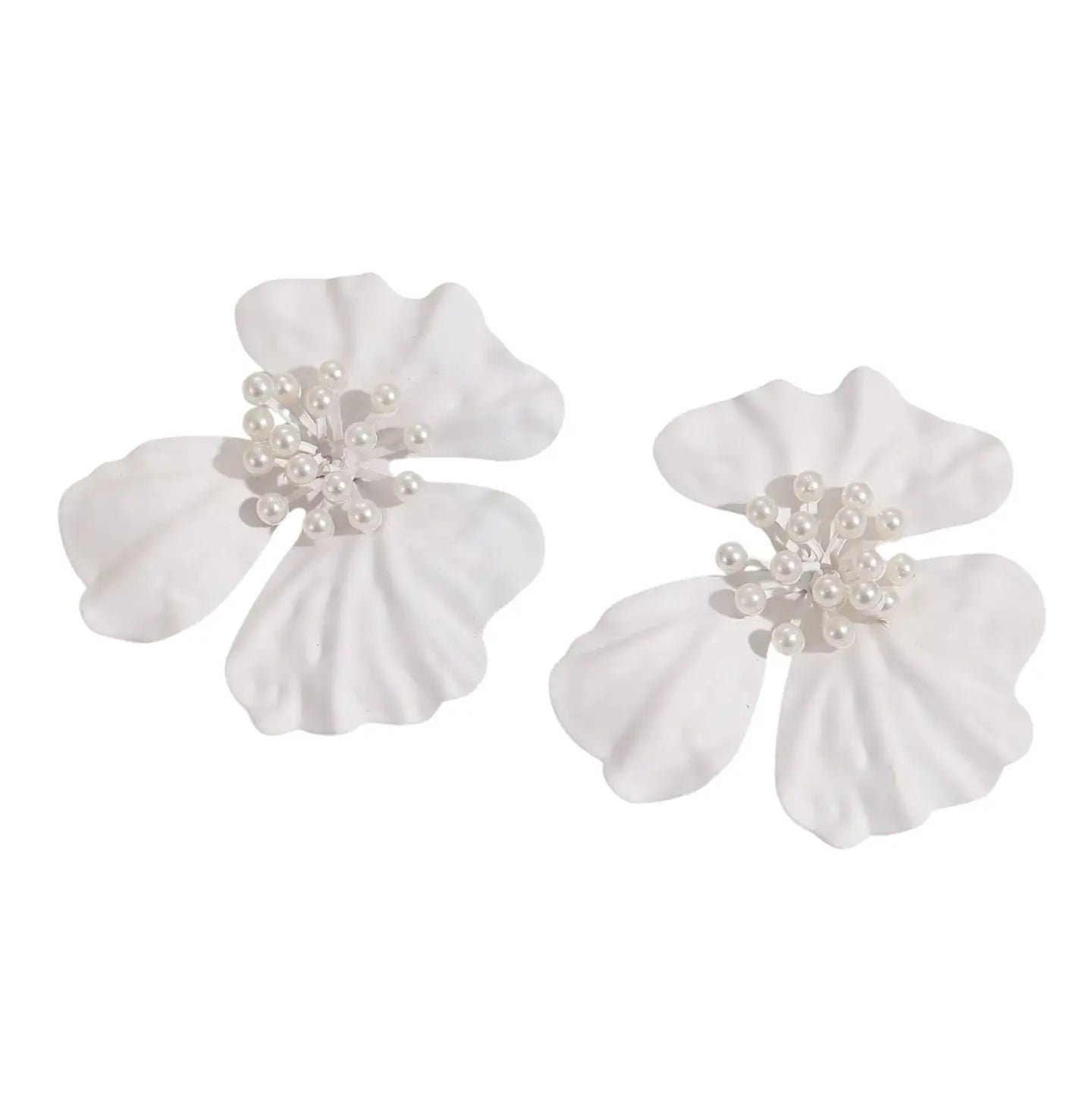 Capri Statement Earrings - White