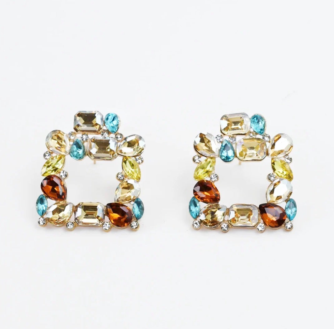 Feeling Glam Statement Earrings - Orange