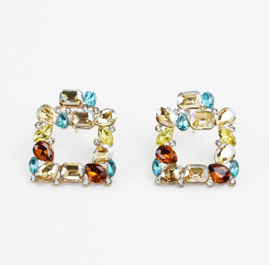 Feeling Glam Statement Earrings - Orange