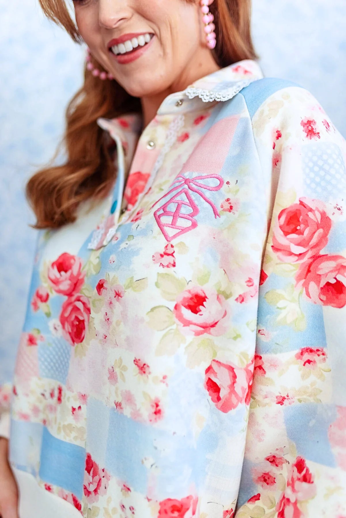 Brianna Cannon - Patchwork Floral Sweatshirt - Torque Fashion