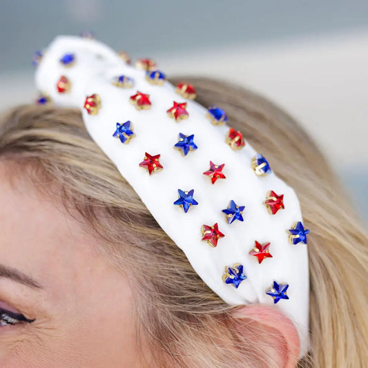 BRIANNA CANNON - White Star Spangled Banner Headband