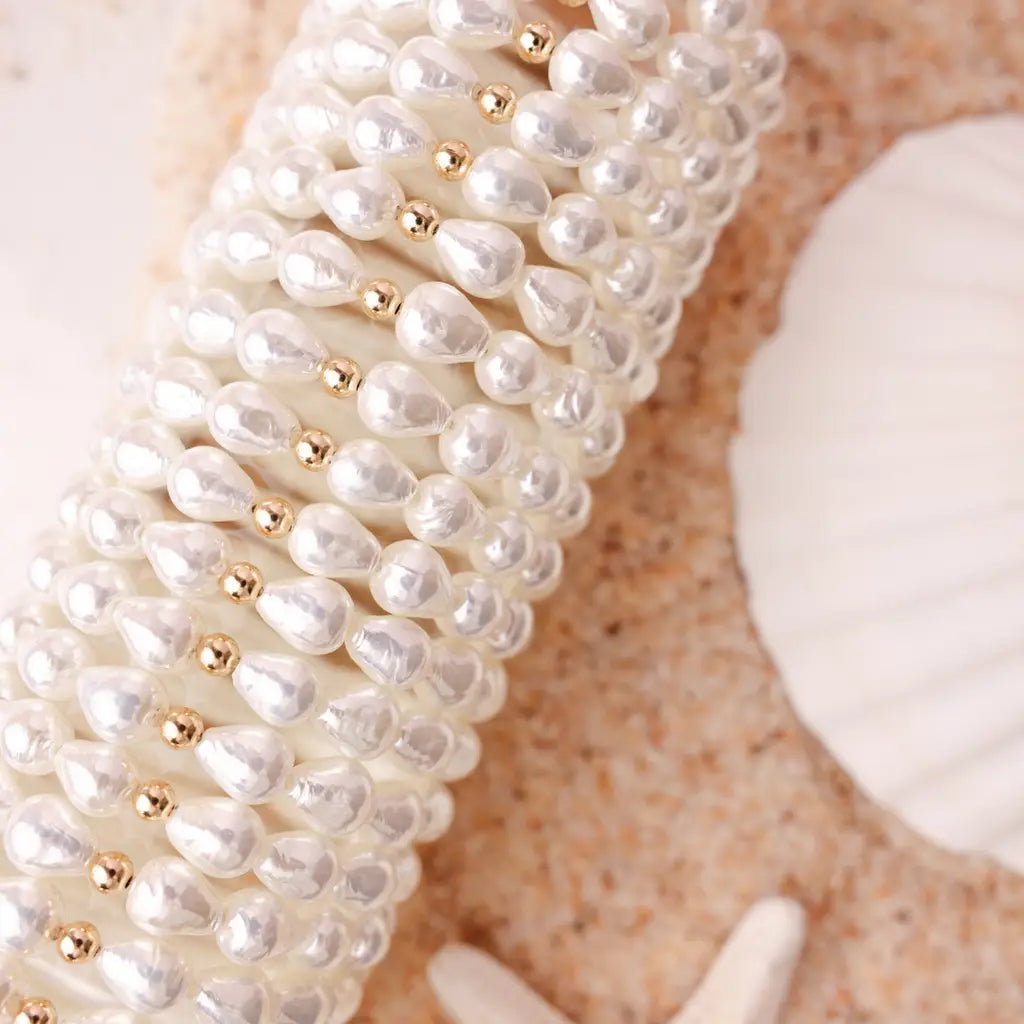 Bella Pearl Bracelet - Beaded Blondes - Torque Fashion
