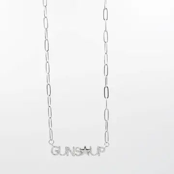 GUNS UP Necklace - SILVER