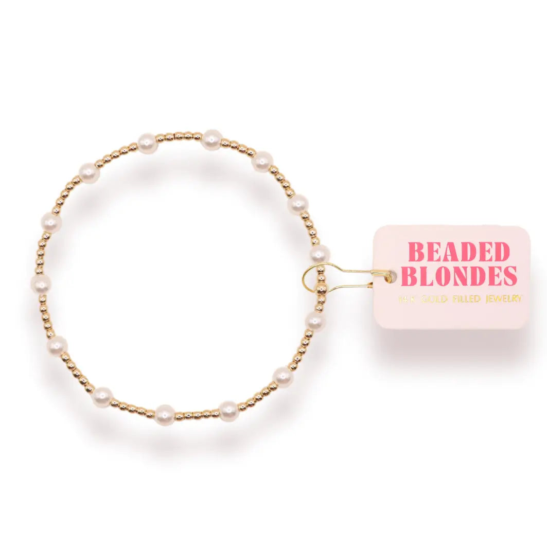 June Pearl Bracelet - Beaded Blondes - Torque Fashion