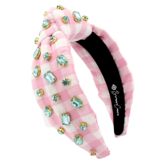 BRIANNA CANNON - PINK GINGHAM HEADBAND - Torque Fashion