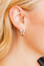 The Aria Hoop Studs - SILVER