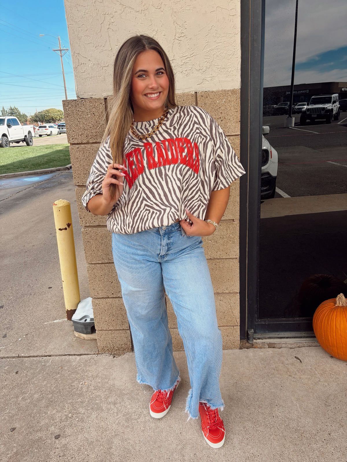Red Raider Zebra Tee