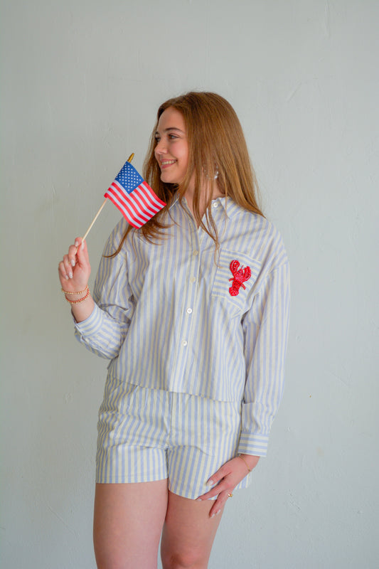 Lobster Luxe Linen Top