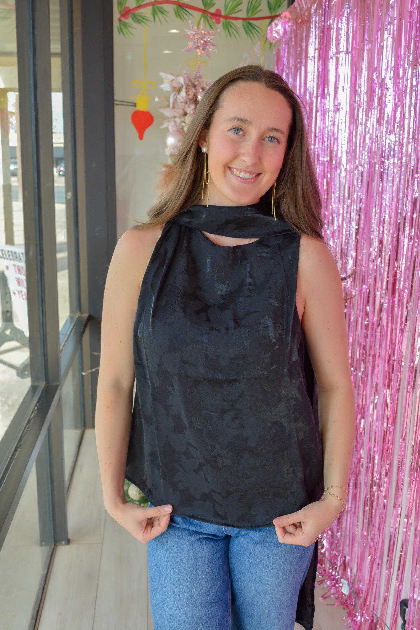 Twist & Tie Halter Blouse