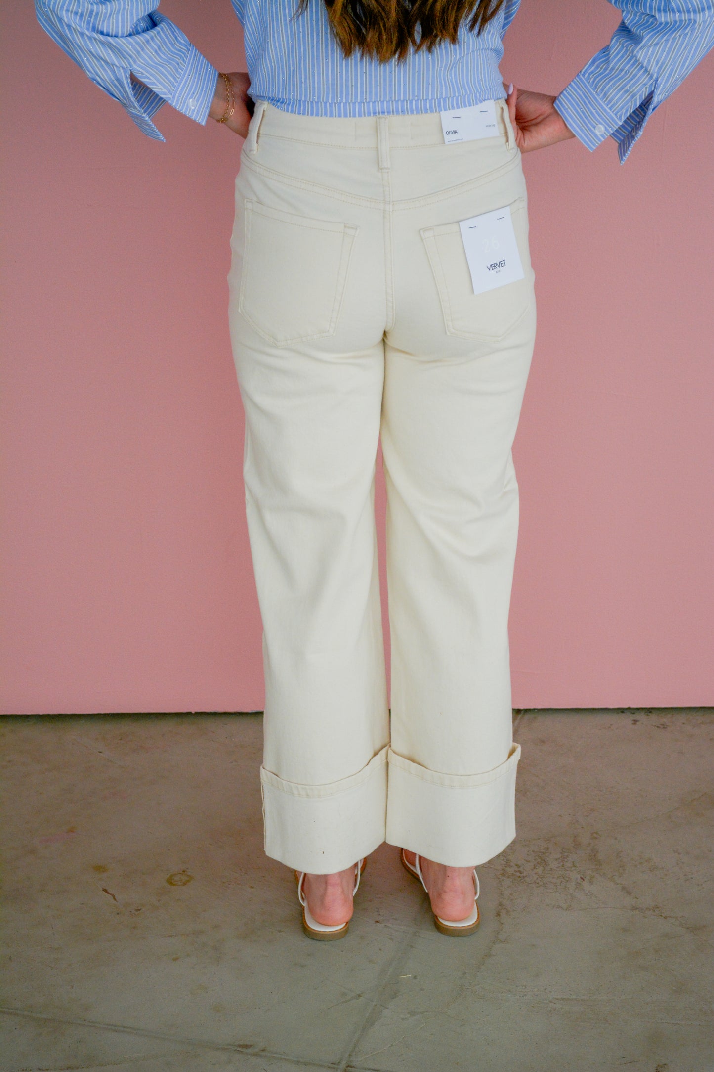 Ivory Breeze Baggy Cuff Jeans