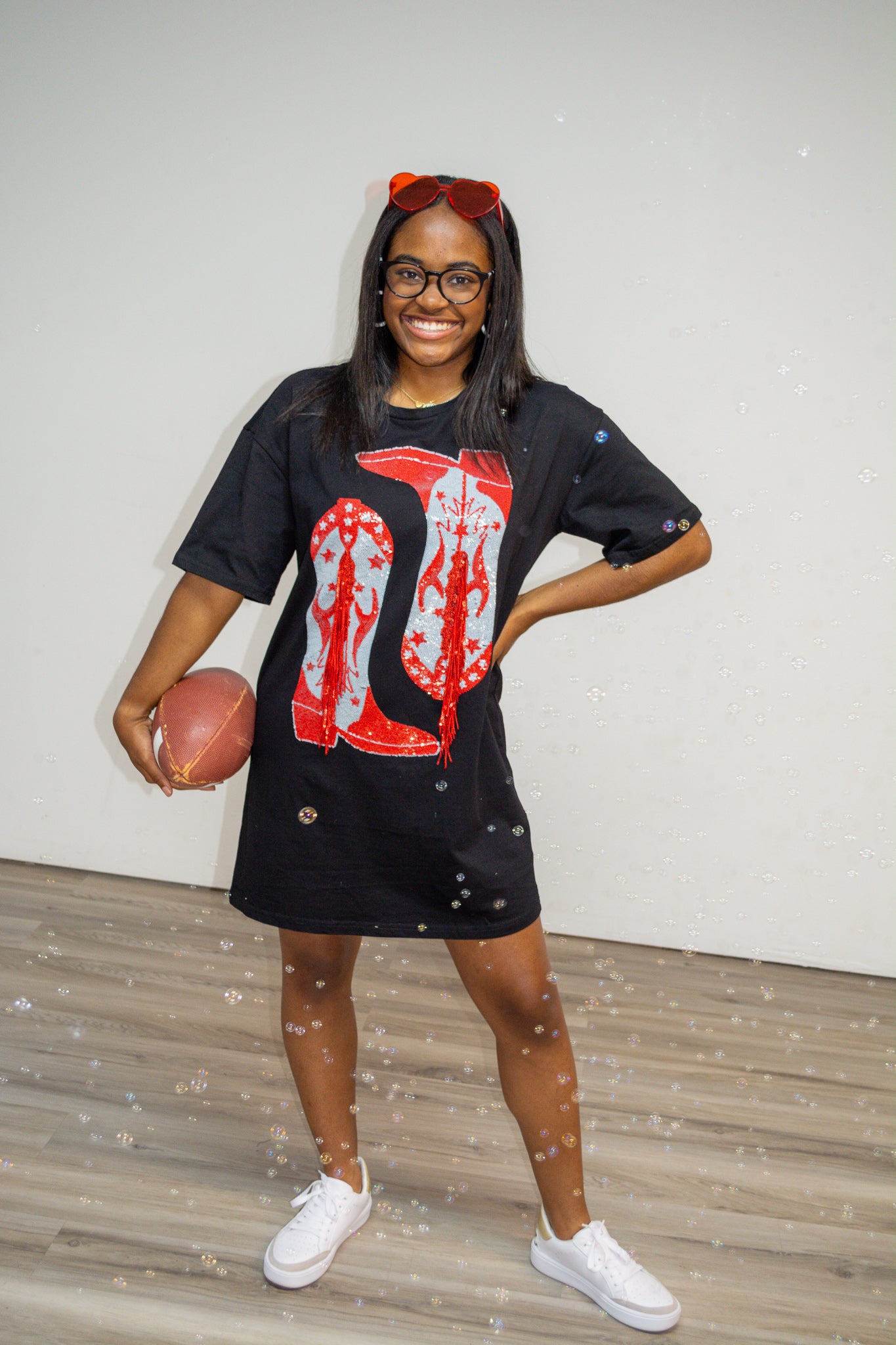 Grab Your Boots, its Gameday Tshirt Dress