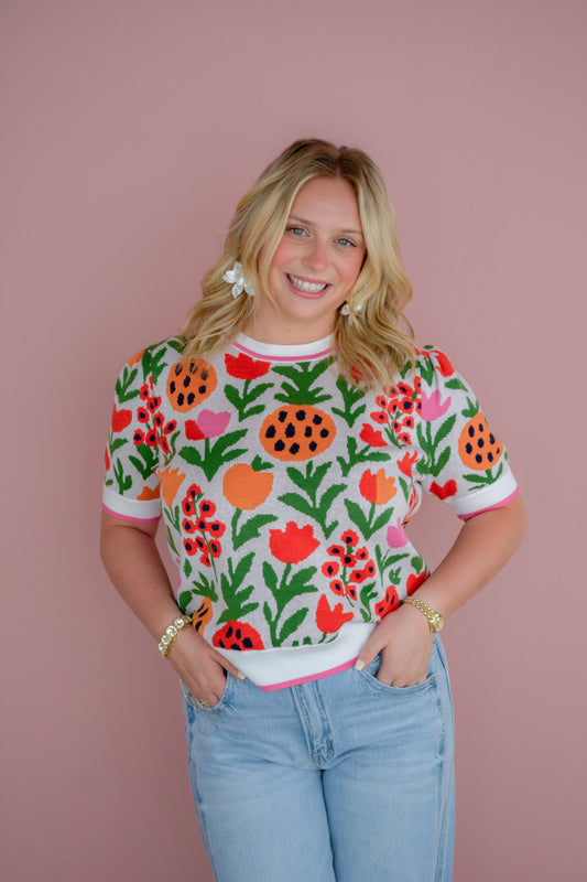 Spring Bloom Sweater Top
