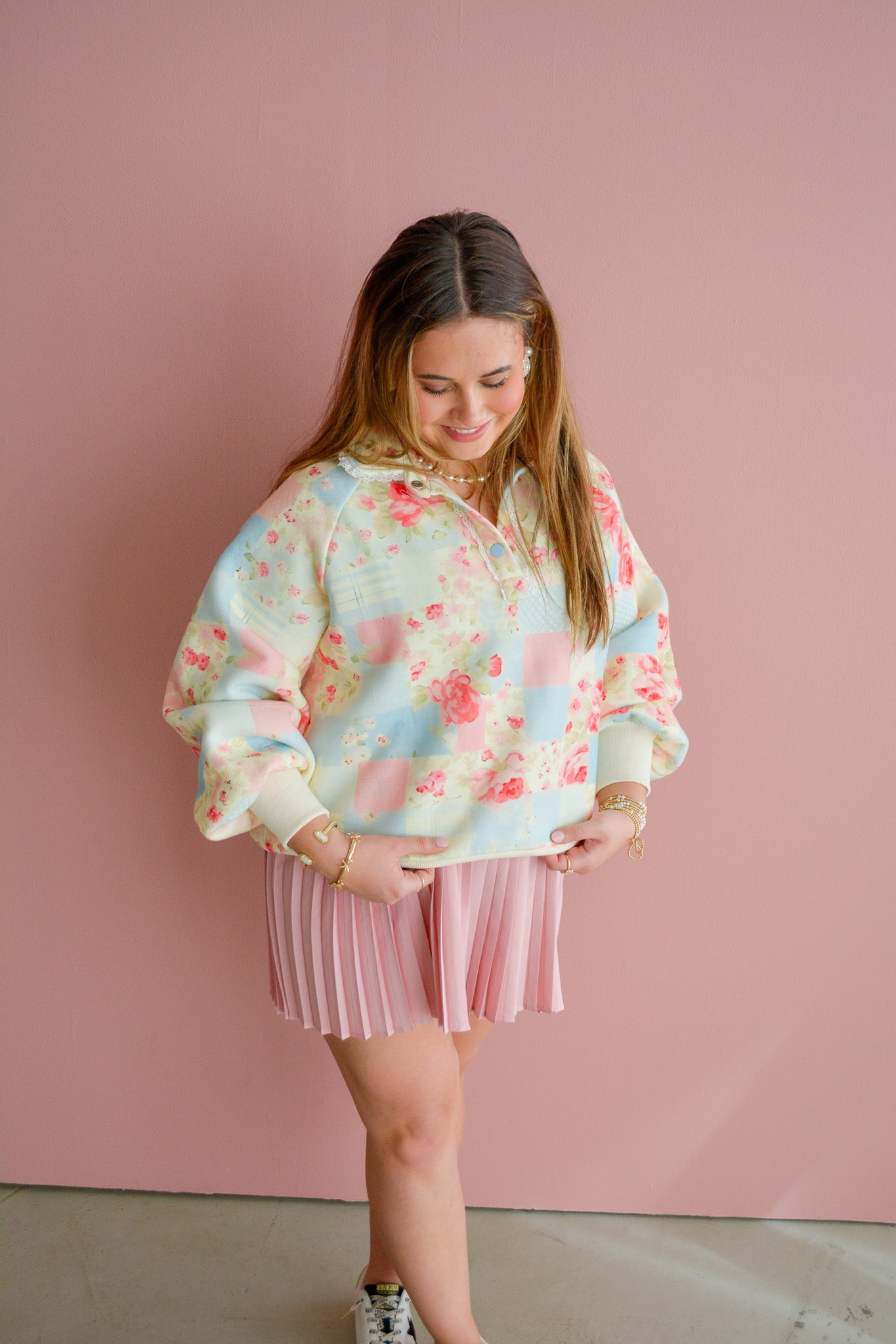 Brianna Cannon - Pink Pleated Skirt - Torque Fashion