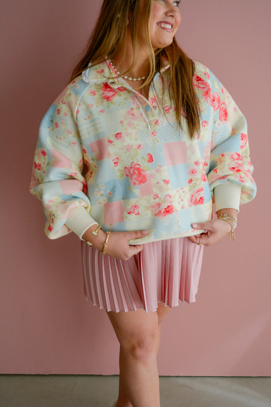 Brianna Cannon - Patchwork Floral Sweatshirt - Torque Fashion