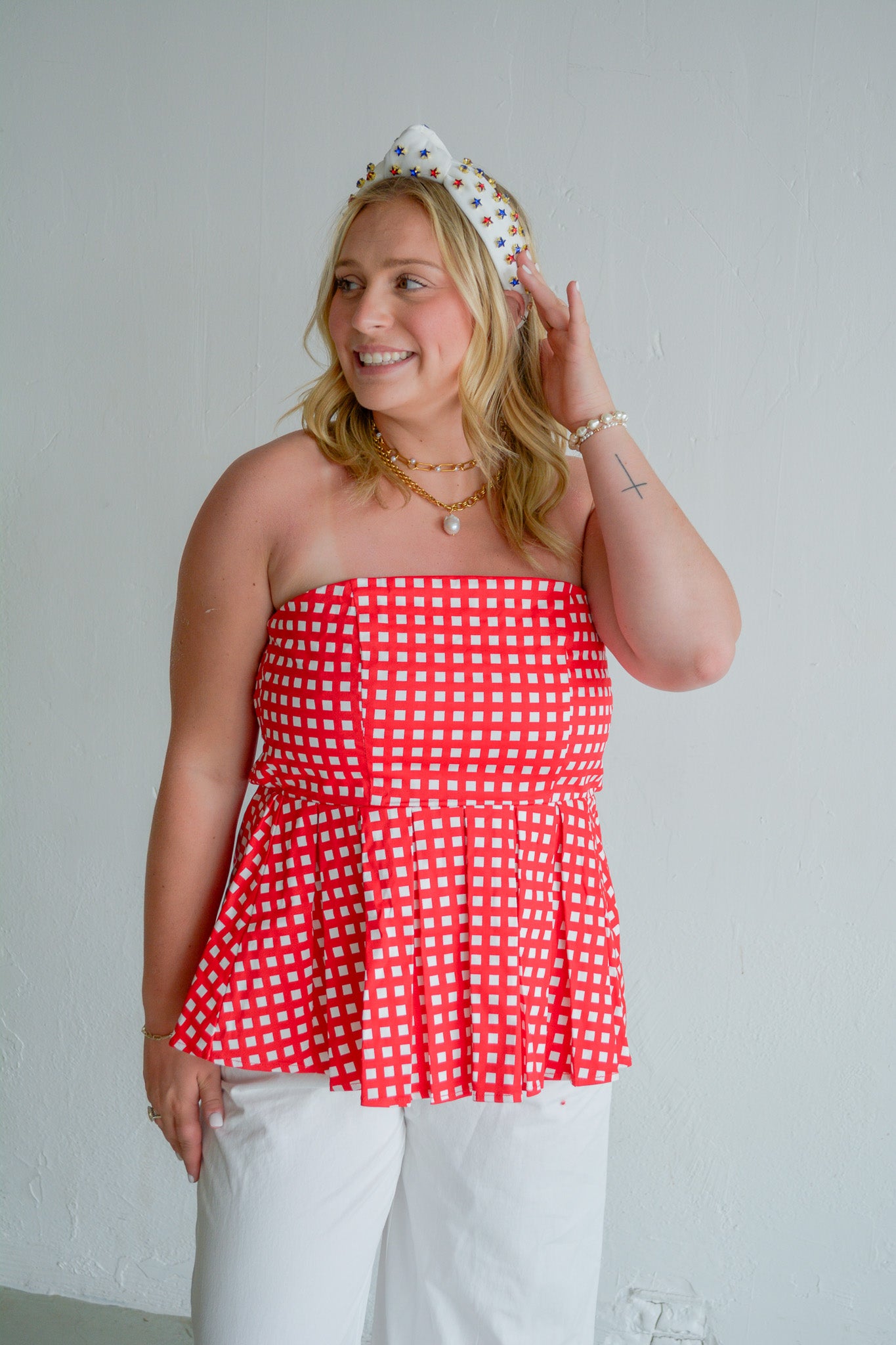 Americana Darling Strapless Top