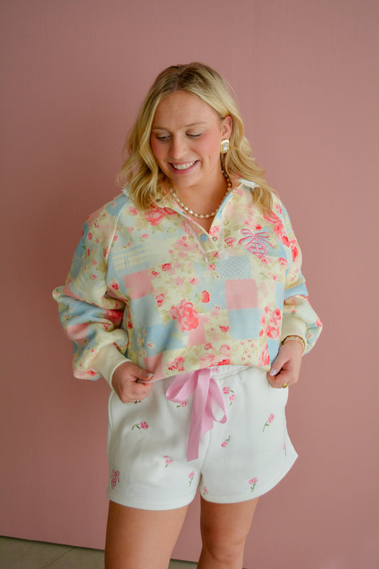 Brianna Cannon - Patchwork Floral Sweatshirt - Torque Fashion