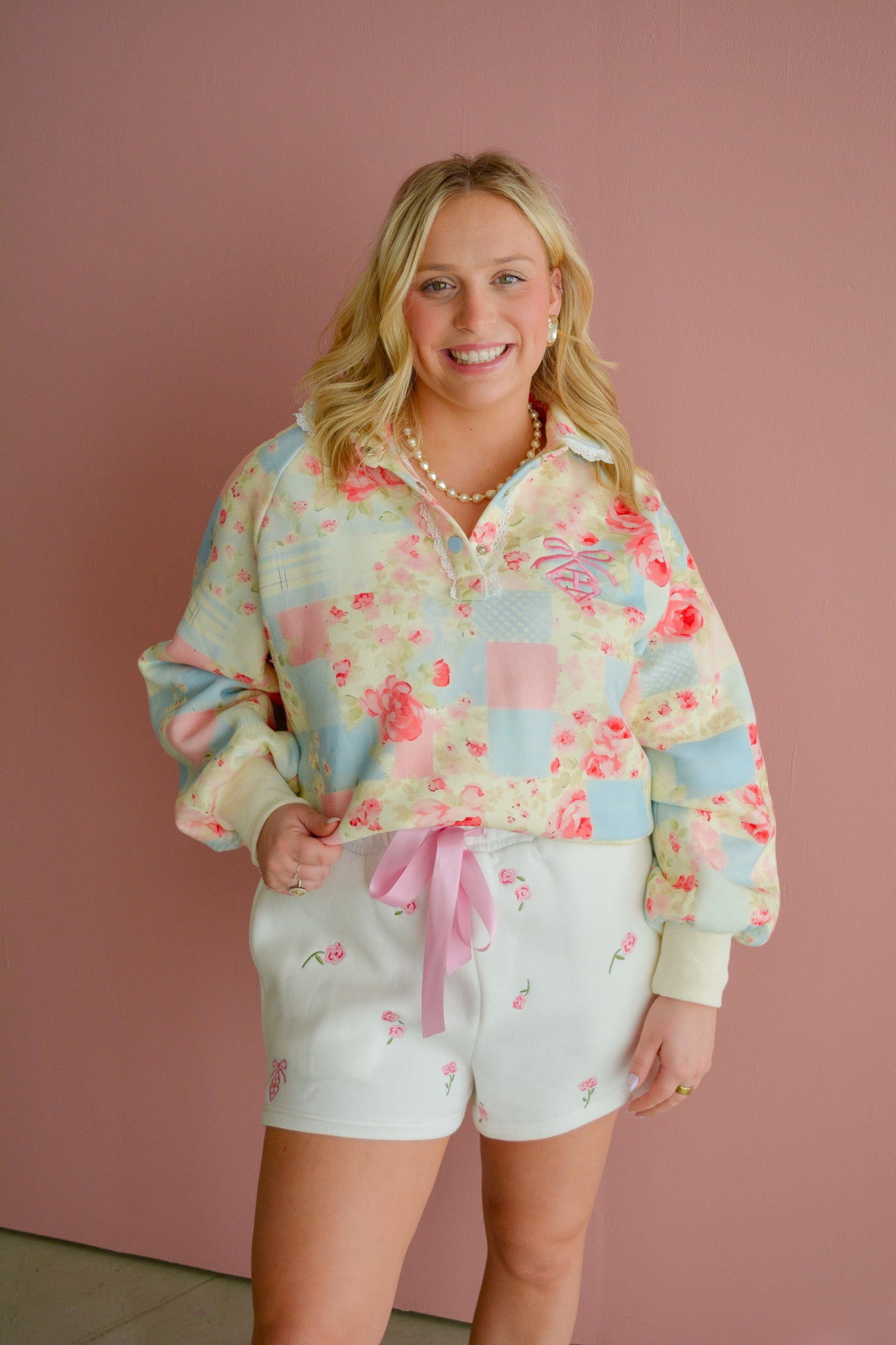 Brianna Cannon - Patchwork Floral Sweatshirt - Torque Fashion